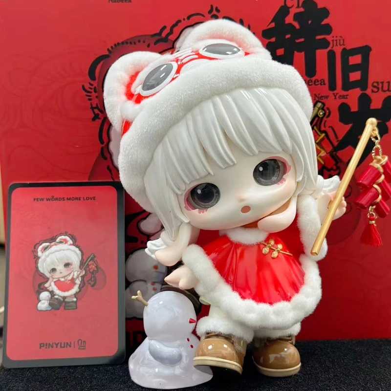 

Original Rabeea Kawaii Bear and Bunny Figure Big Size Doll TTE Exhibition Girl with Bear and Candle Collection Designer Toys Art