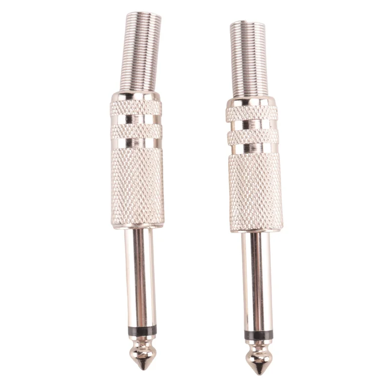 

CJSD-6.35Mm Mono Amplifier Plug 1/4Inch Male Mono Monaural Jack Audio Cable Connector Plug Microphone Audio Connectors 100Pcs