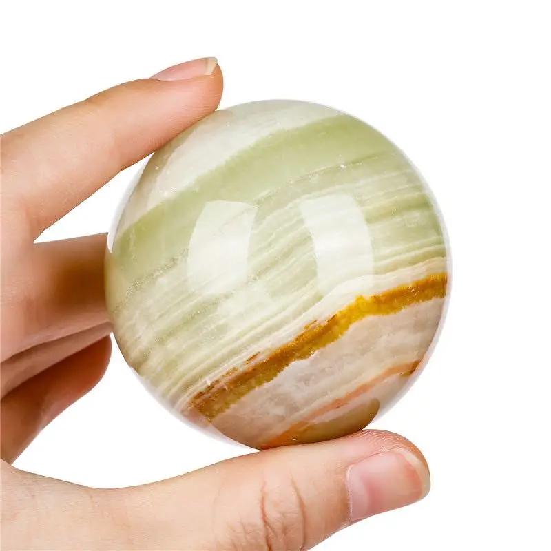 1pcs 50mmNatural Afghan Jade Ball Natural Mineral Quartz Sphere Hand Massage Crystal Ball Healing Feng Shui Home Decor Accessory