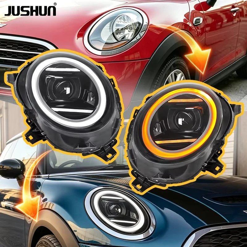 LED Projector Headlight for BMW Mini F56 14-21 Upgrade Headlamp Activate the Colorful Headlights Car Accessories
