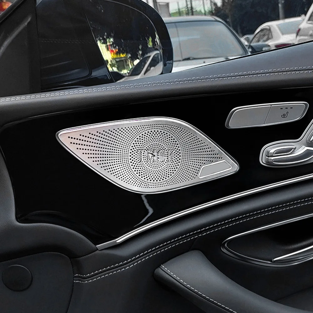 NEW For Mercedes Benz CLS Class C257 AMG GT50 2018-2023 Stainless Steel Car Accessories Front Rear Door Audio Speaker Cover Trim
