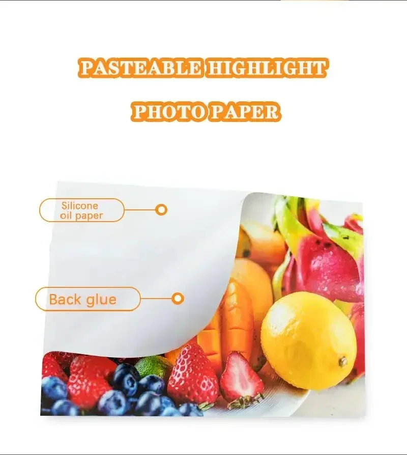 Imagem -04 - Papel Fotográfico Autoadesivo Impermeável Papel Fotográfico Jato de Tinta Adesivo Colável Alto Brilho a3 a4 a5 a6 135g 150g Novo