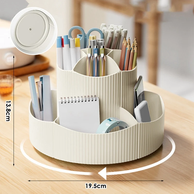 11 Slots 360 Degree Rotating Desk Organizer, Pencil Pen Holder For Desk, Dual-Purpose Desk Organizers And Accessories,