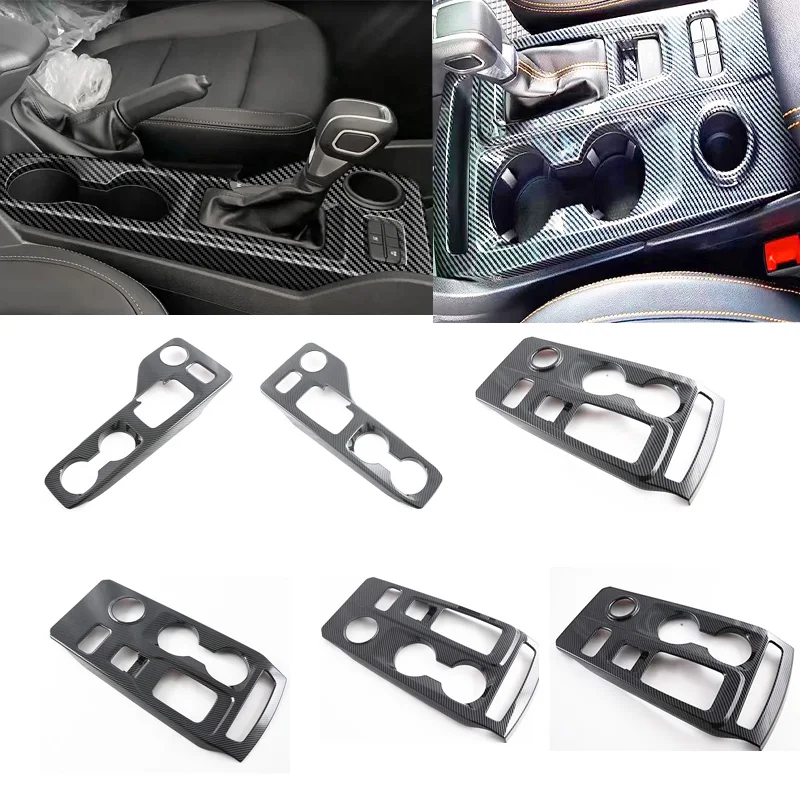 

Для Ford Ranger 2023 2024 2025 ABS углеродное волокно, центральная консоль, панель переключения передач, декоративная крышка, наклейки, отделка автомобильных аксессуаров