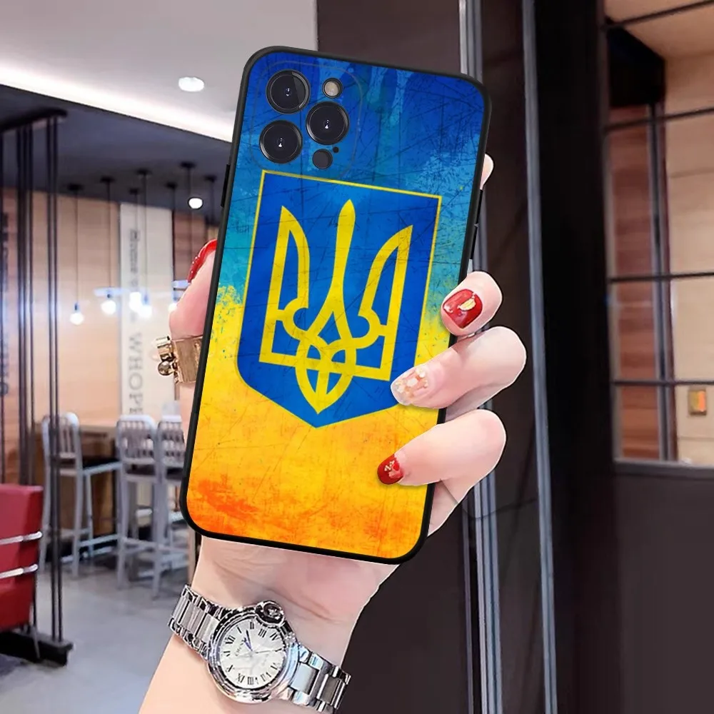 Ukraine Flag Phone Case For iPhone 15 14 13 12 Mini 11 Pro XS Max X XR SE 6 7 8 Plus Soft Silicone Cover