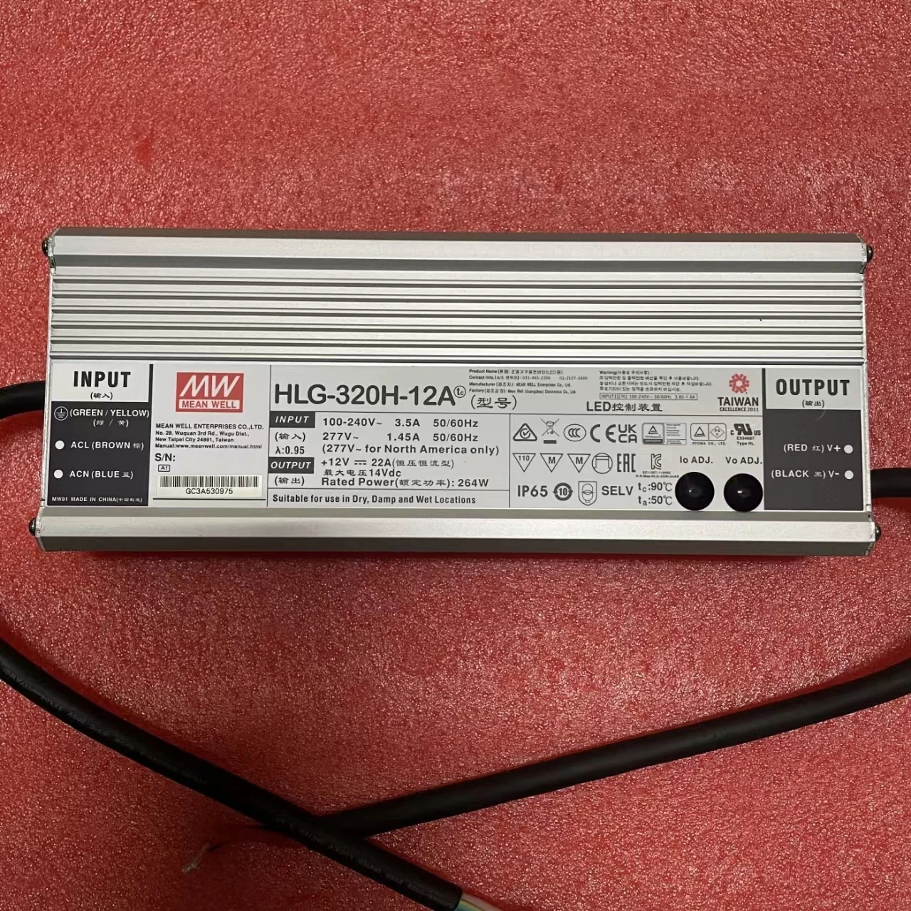 MEAN WELL LED電源 HLG-320H HLG-320H-12A HLG-320H-15A HLG-320H-20A
