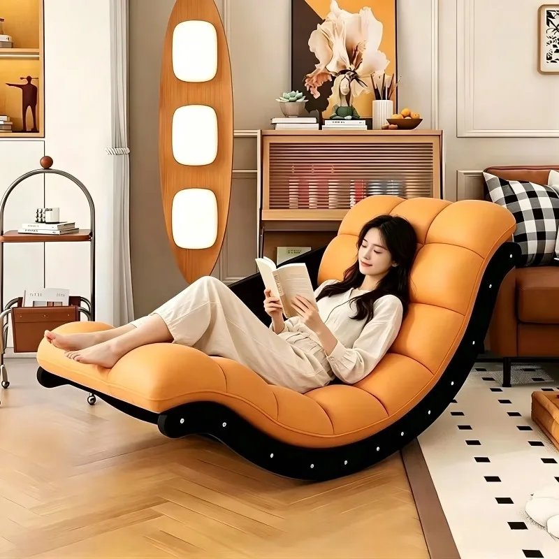 Banana Boat Single Recliner Rocking Chair Multi-Functional Moon Rocker for Living Room Balcony Home Leisure Sofa Chair