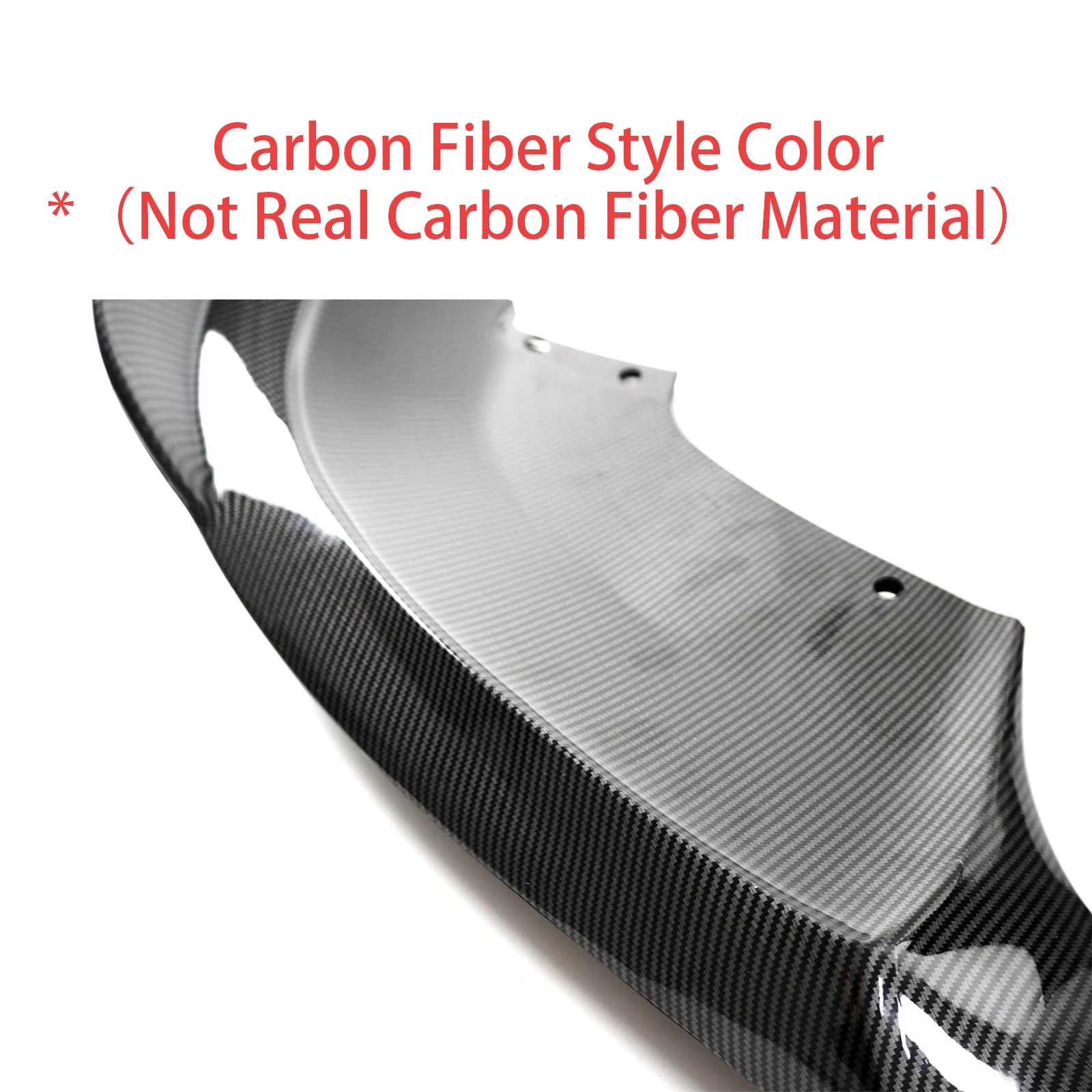 5PCS Front Bumper Lip With Winglet For Jeep Grand Cherokee SRT 2017-2021/Trackhawk 2018-2021 Glossy Black Carbon Fiber Style