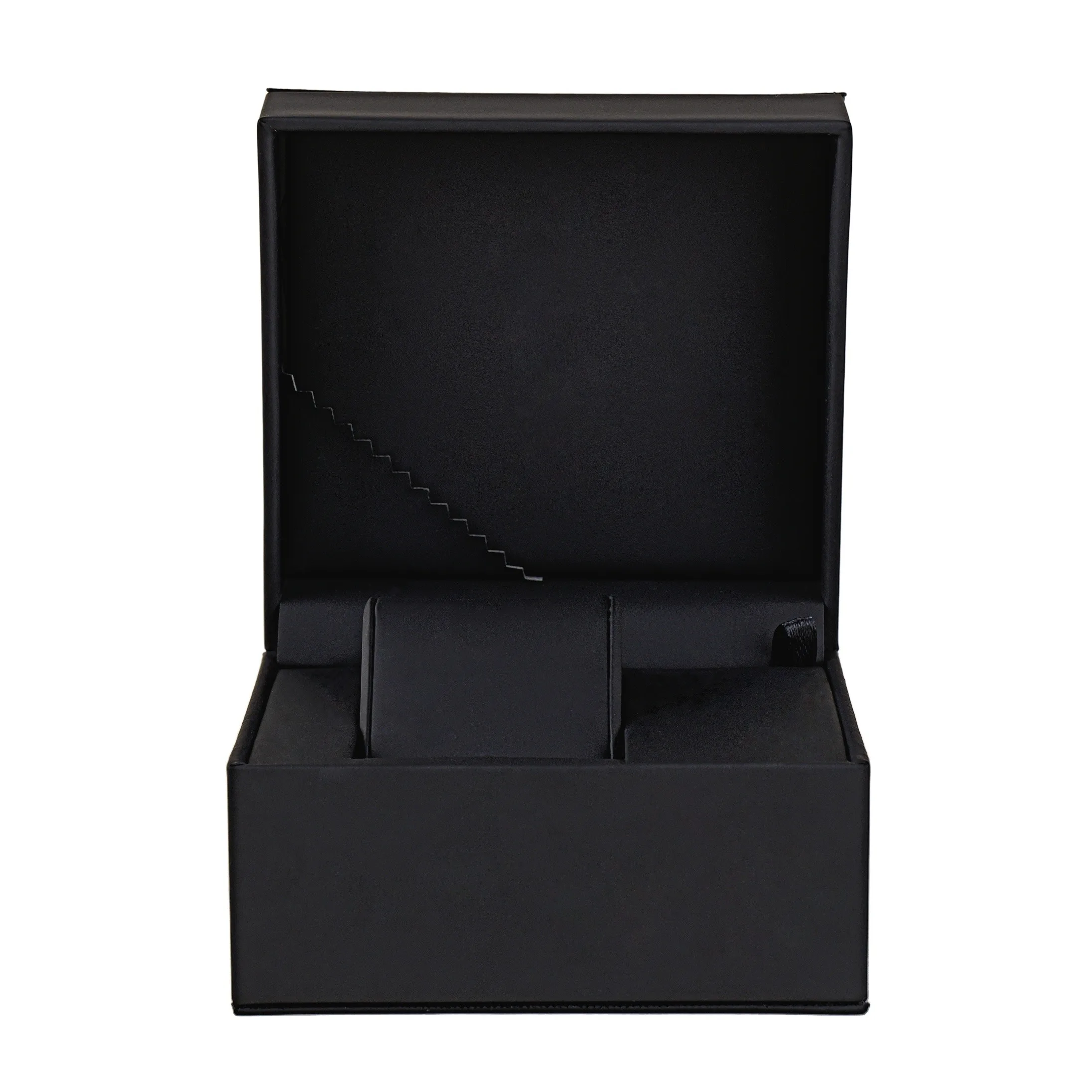 Exquisite Black Leather Watch Case Box with Accessory Compartment Custom Logo Premium Gift Business &Travel Essentials Organizer