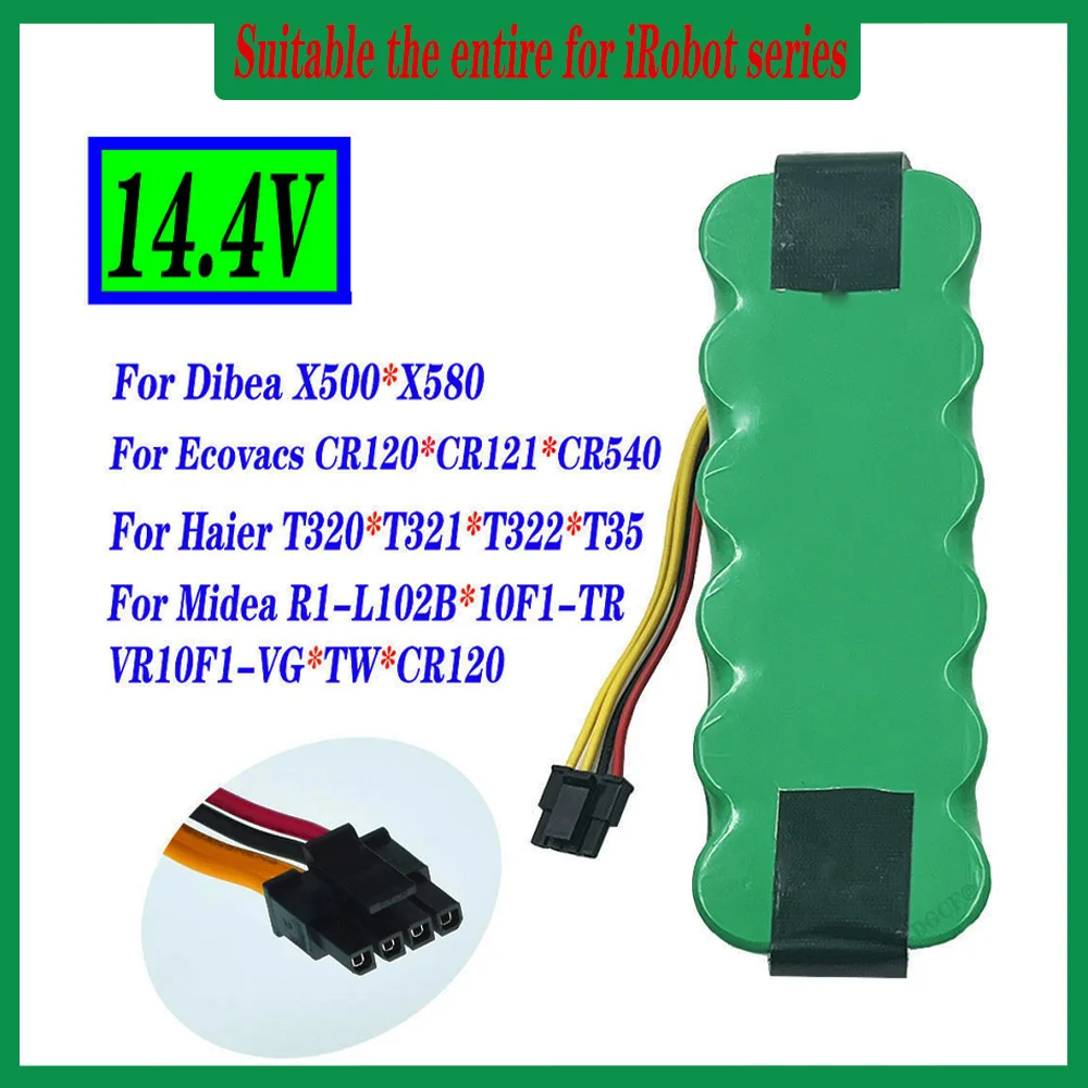 

14.4V 3500mAh 4800mAh NI-MH for panda X500 Battery for Dibea X500 X580 X900 Vacuum Cleaner for Ecovacs Mirror CR120 battery