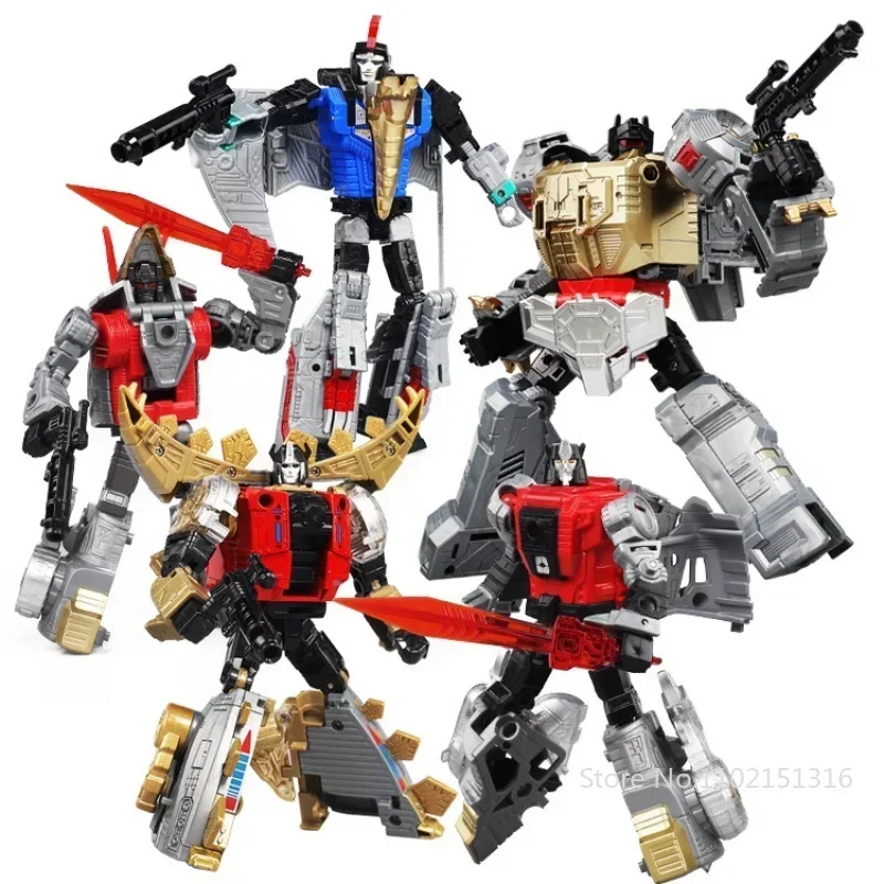 BPF Transformatie G1 Dinoking 5IN1 Dinobot Dinosaurus Grimlock Slakken Slijm Swoop Slash Oversize Legering Action Figure Speelgoed