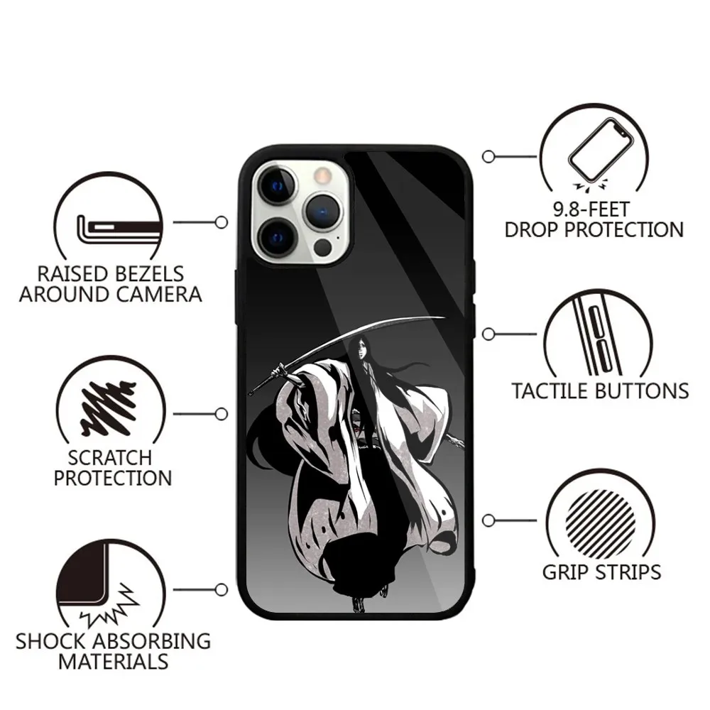 Hrror U-Unohana B-Bleach Comics Phone Case For iPhone 15,14,13,12,11,Plus,Pro,Max Mini Magsafe Magnetic Wireless Charging