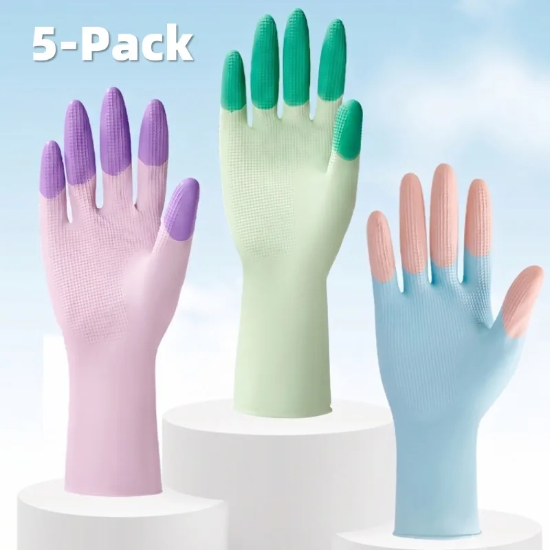 Rubber latex household gloves with extended drawstring mouths, durable household gloves, kitchen cleaning gloves