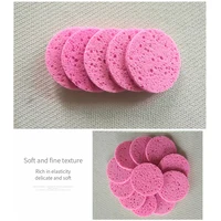 10pcs 6cm Face Round Makeup Remover Tool Natural Wood Pulp Sponge Cellulose Compress Cosmetic Puff Facial Washing Sponge 4