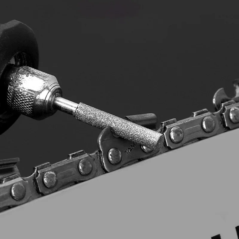 Imagem -06 - Ouro e Prata Diamante Revestido Chainsaw Sharpener Cilíndrico Burr 45.5 mm Stone File Chain Sharpening Carving Grinding Power