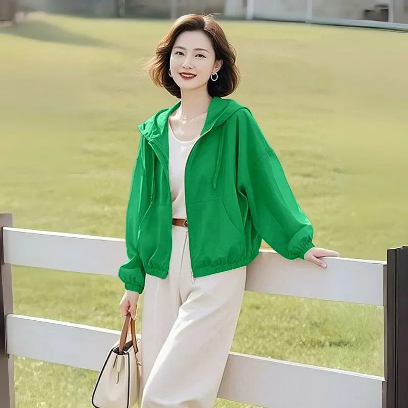 Explosions Sunscreens Jacket Women 2027Summer New Sun Protection Clothing Coat Female Breathable Large Size 6XL Cardigan Outwear
