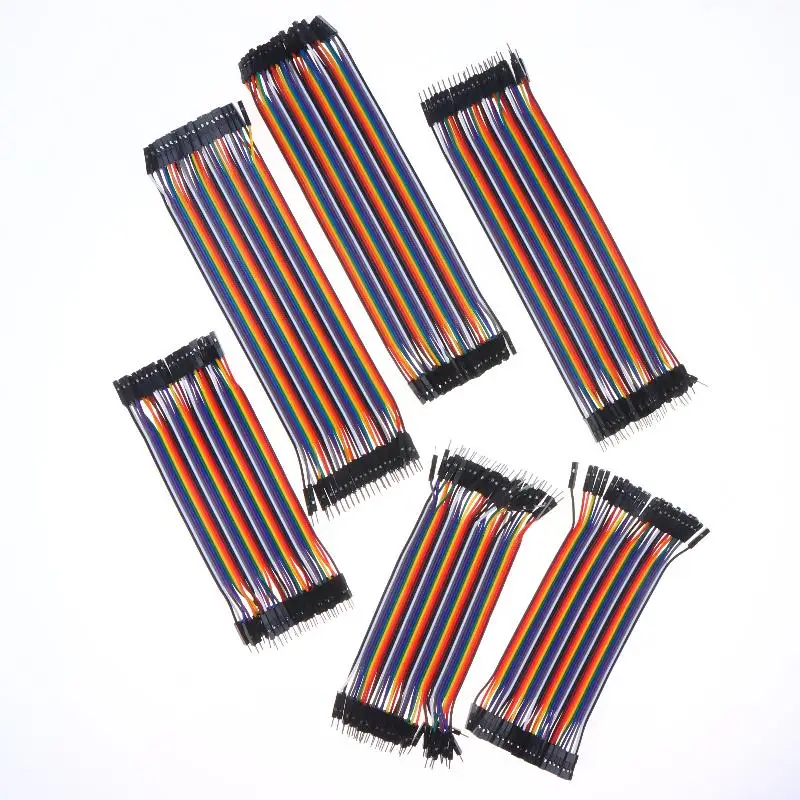 Multicolored Jumper Wires Set 15CM 20CM Male to Male Male to Female Female to Female for  DIY Circuit Breadboard Experiments