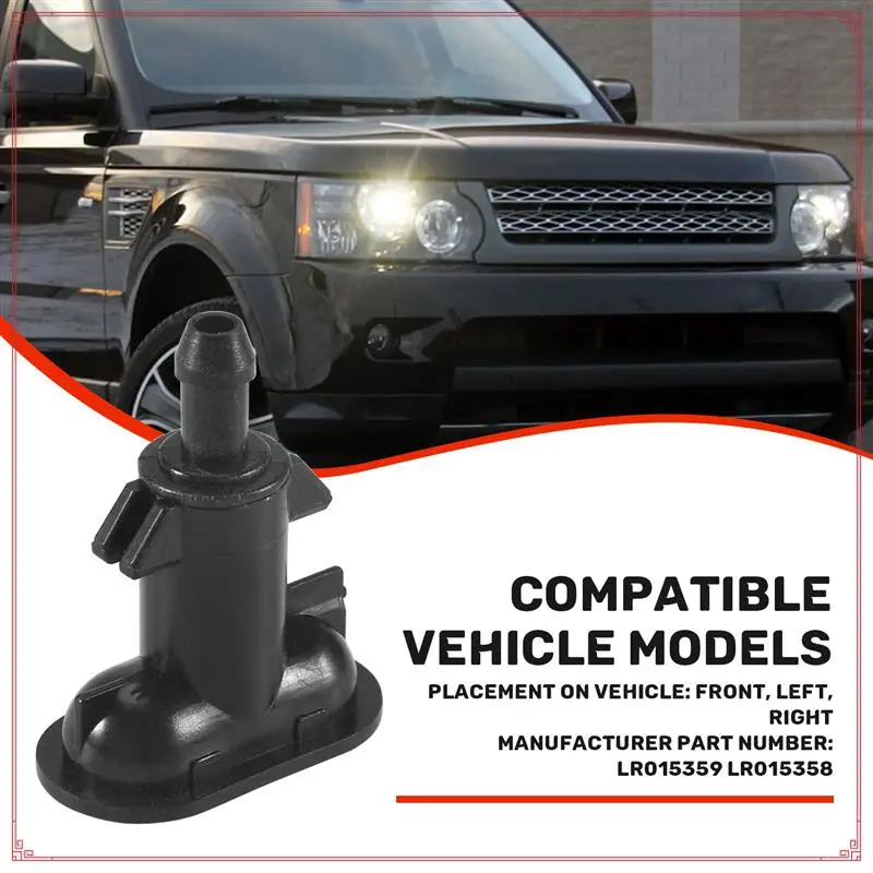 

Front Left Right Headlight Washer Jet Nozzle Set For Land Rover Range Rover Sport L320 2010 - 2013 LR015359 LR015358