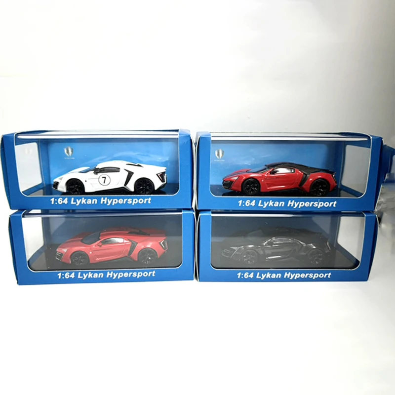 SCA Smallcarart Lykan HyperSports-Auto im Maßstab 1:64, Legierungsautomodell, Klassiker, Souvenir für Erwachsene, Geschenk, statische Anzeige