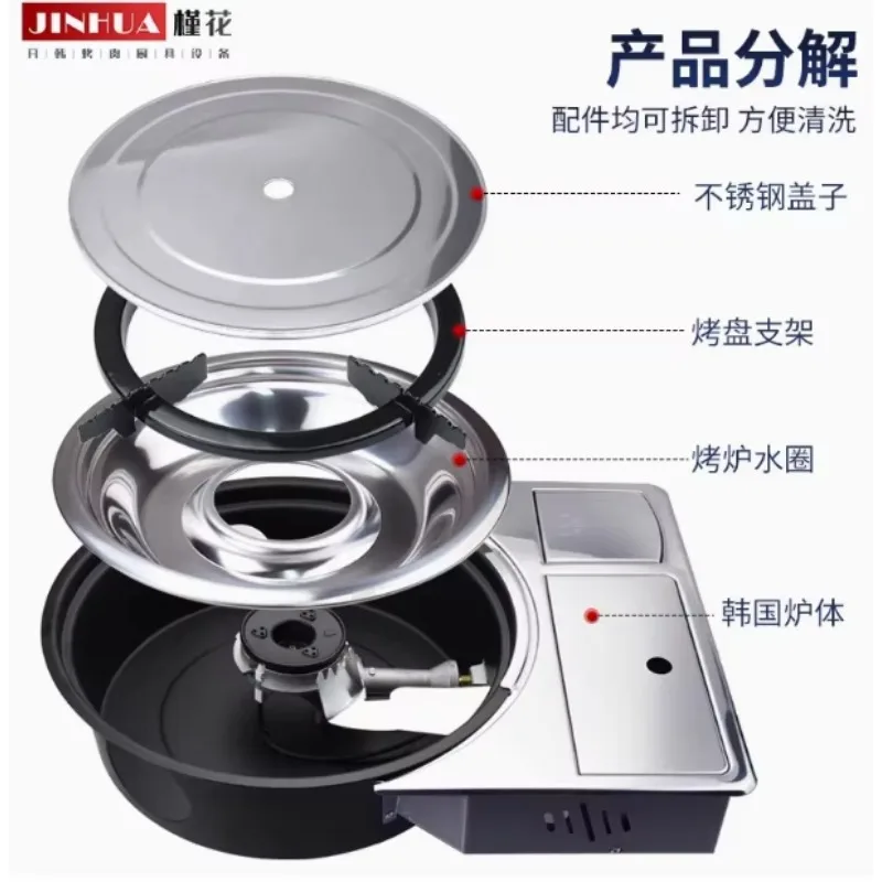 

Commercial Desktop Embedded Bbq Gas Grill Smokeless Indoor Outdoor Stainless Steel Barbecue Gas Grill For Restaurant