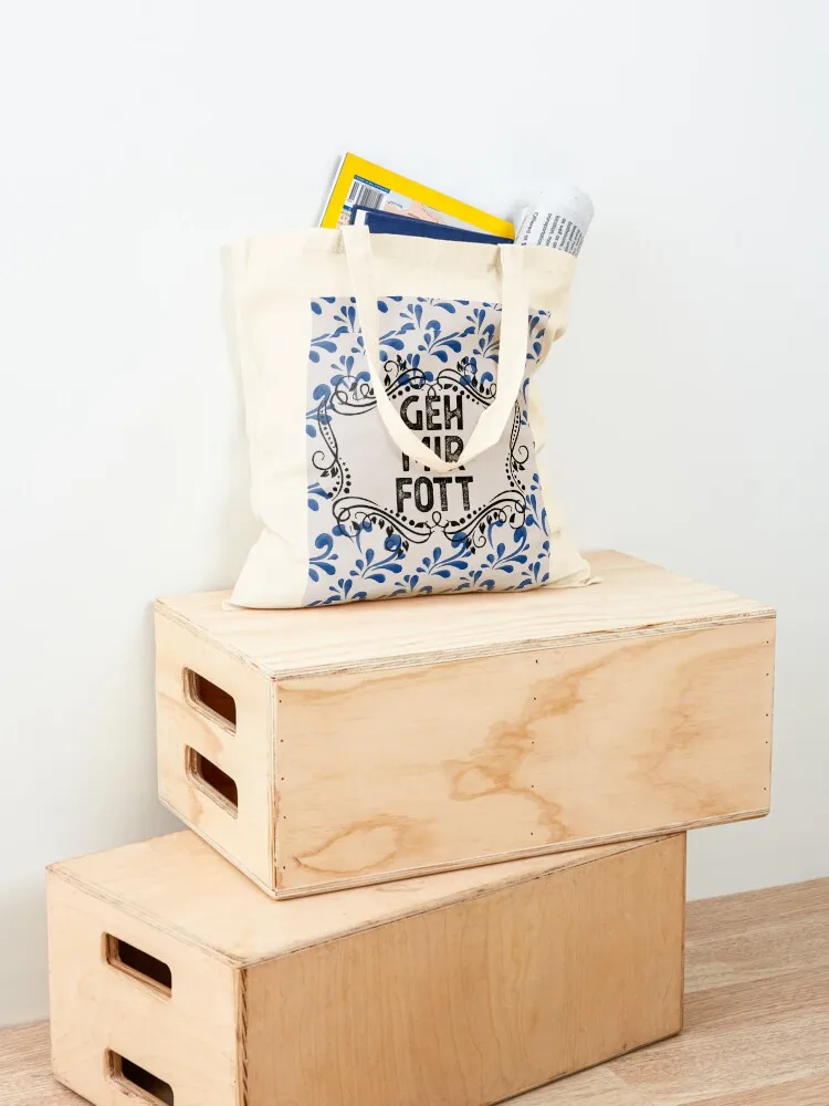 Geh mir Fott - حقيبة حمل Bembelmuster حقائب يد للرجال والنساء من القماش