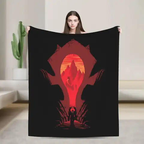 WOW World of Warcraft Plush Blanket Boy Girl  Flannel Bedding Throws For Couch Chair Soft Warm Bedspread Birthday Gift