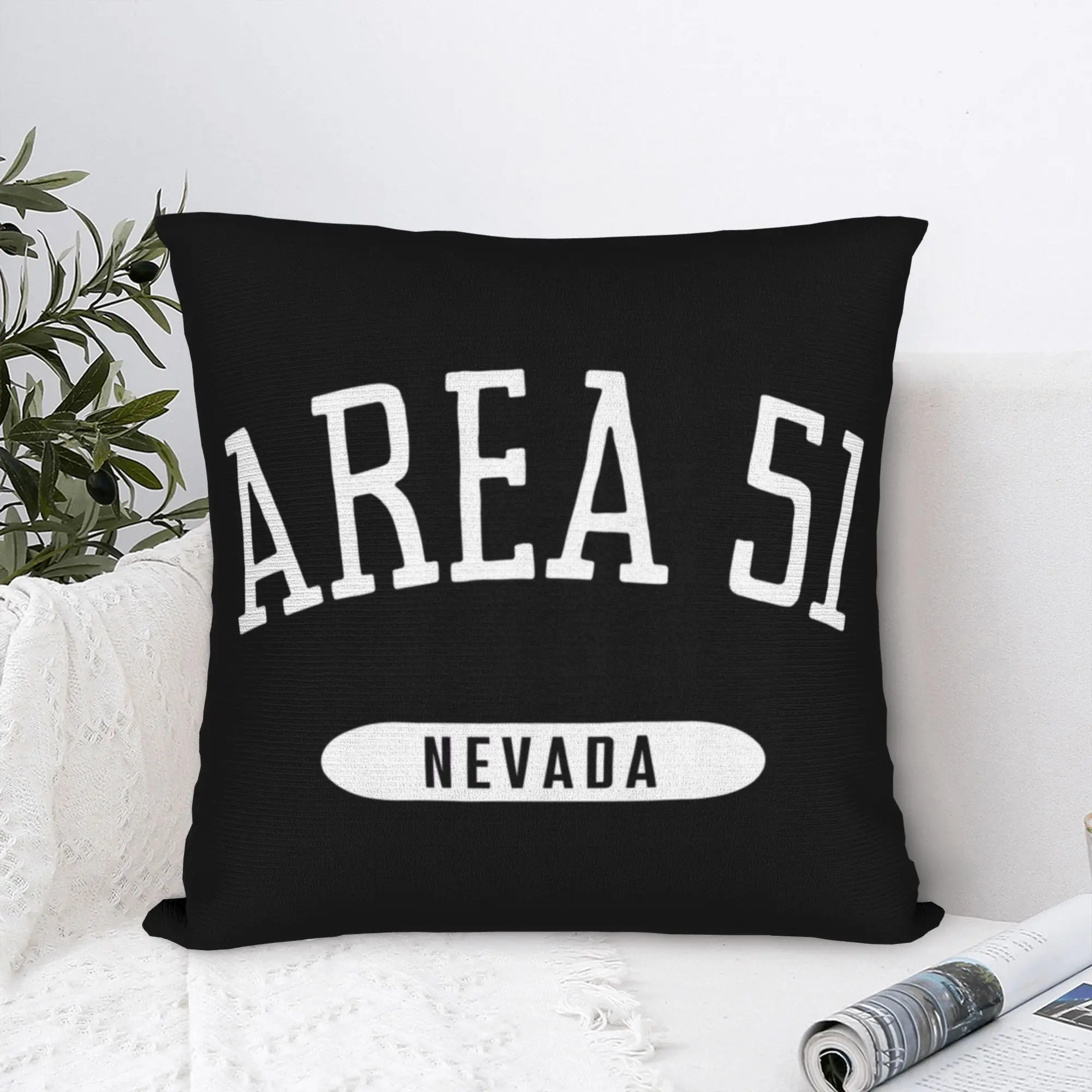 Printing Funny Area 51 Security Las Vegas Pillowcase Cushion Cover Decorative Aliens Warning Throw Pillow Case Cover Home Square