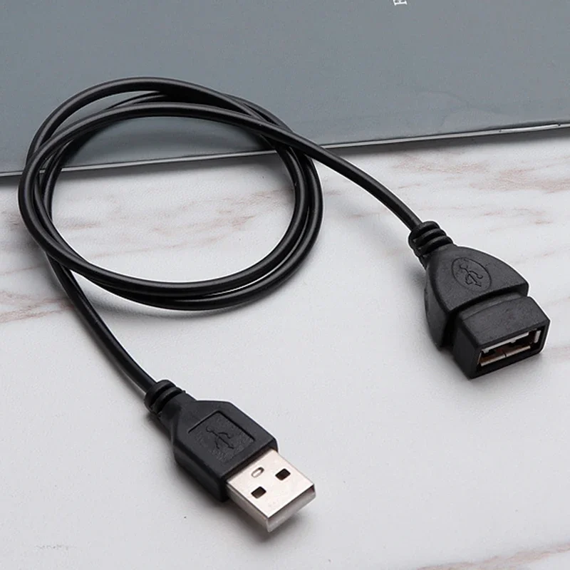 

USB 2.0 Cable Extender Cord Wire Data Transmission Cables Super Speed Data Extension Cable for Monitor Projector 0.6/1/1.5M