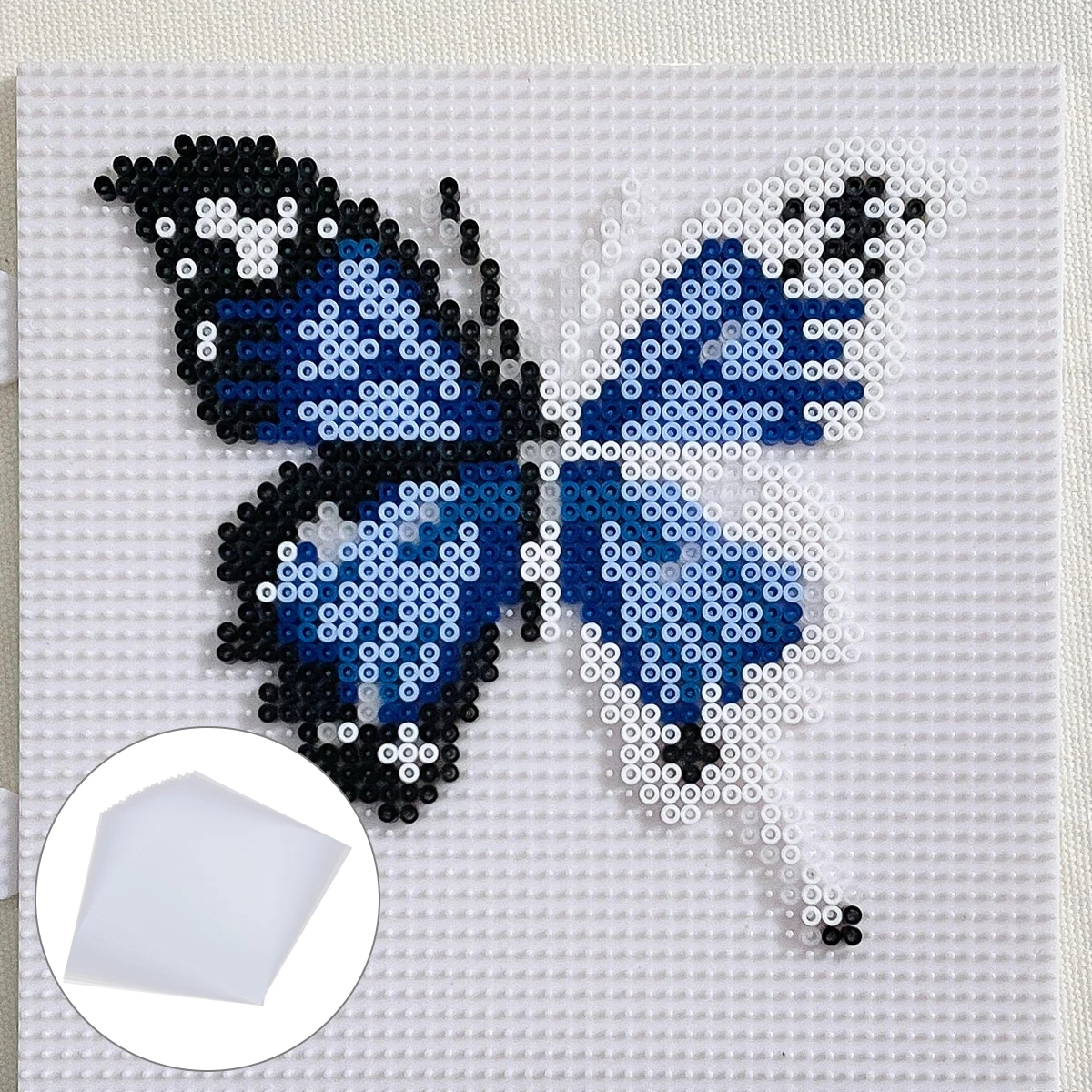 

20pcs Beads Plastic Template Transparent Ironing Papers For Diy Crafts Kids Durable Reusable Safe Odorless Cultivate Practical