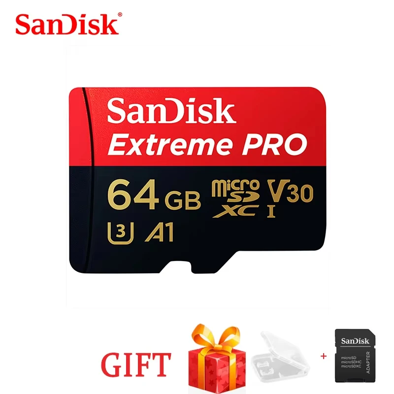 SanDisk A2 Micro SD TF Card, Class 10 U3 V30, 100MB/s high-speed transfer memory card, capacity 64GB/256GB