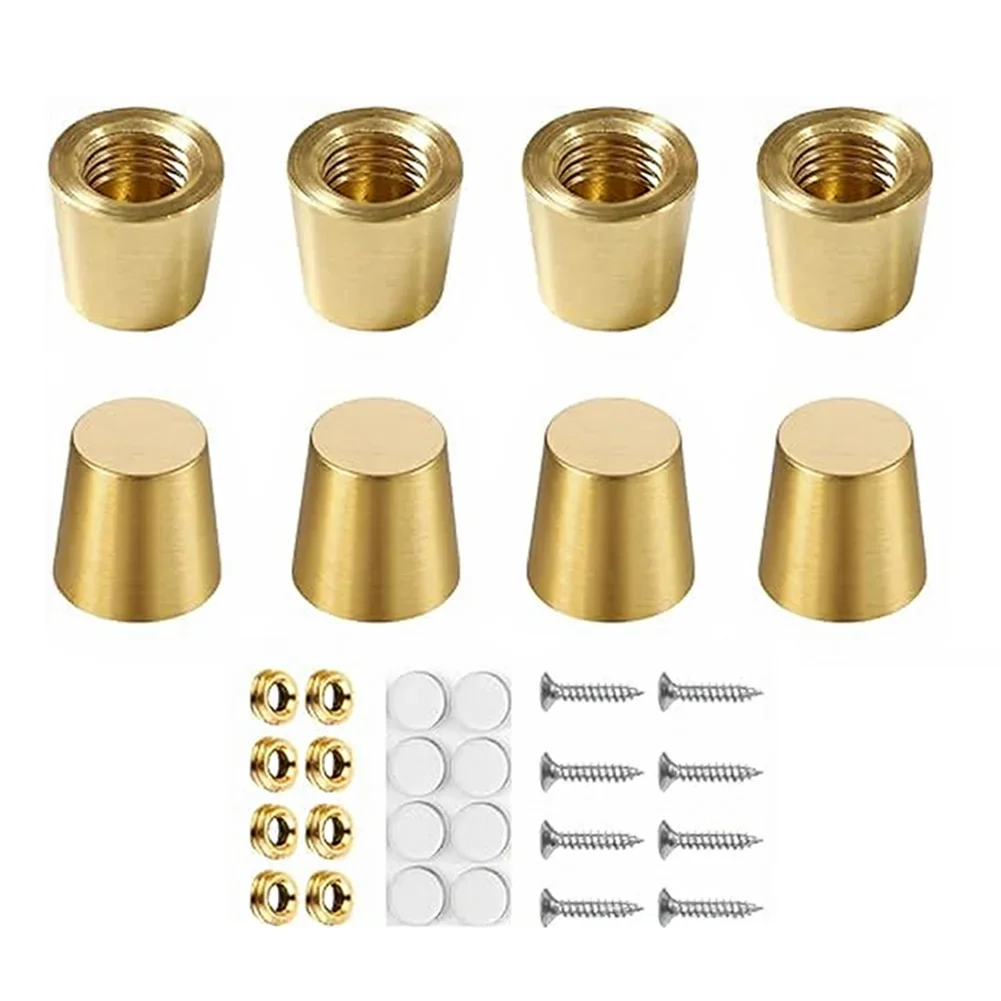 Pieds de rehausseur de plateau en laiton pour service, diamètre 15 mm, accessoires de mobilier de luxe en laiton pour cuisine