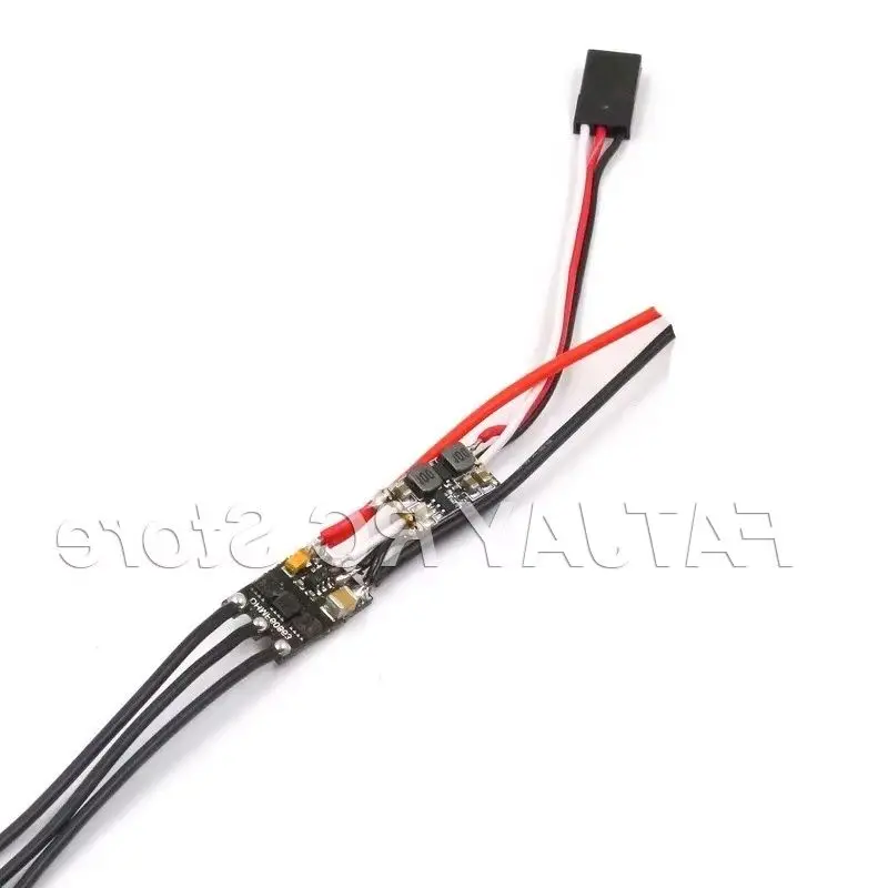 FATJAY Ultra-small Size 7A ESC 1S 2S with BEC 100% Throttle for RC Fixed-wing Aircraft Motor