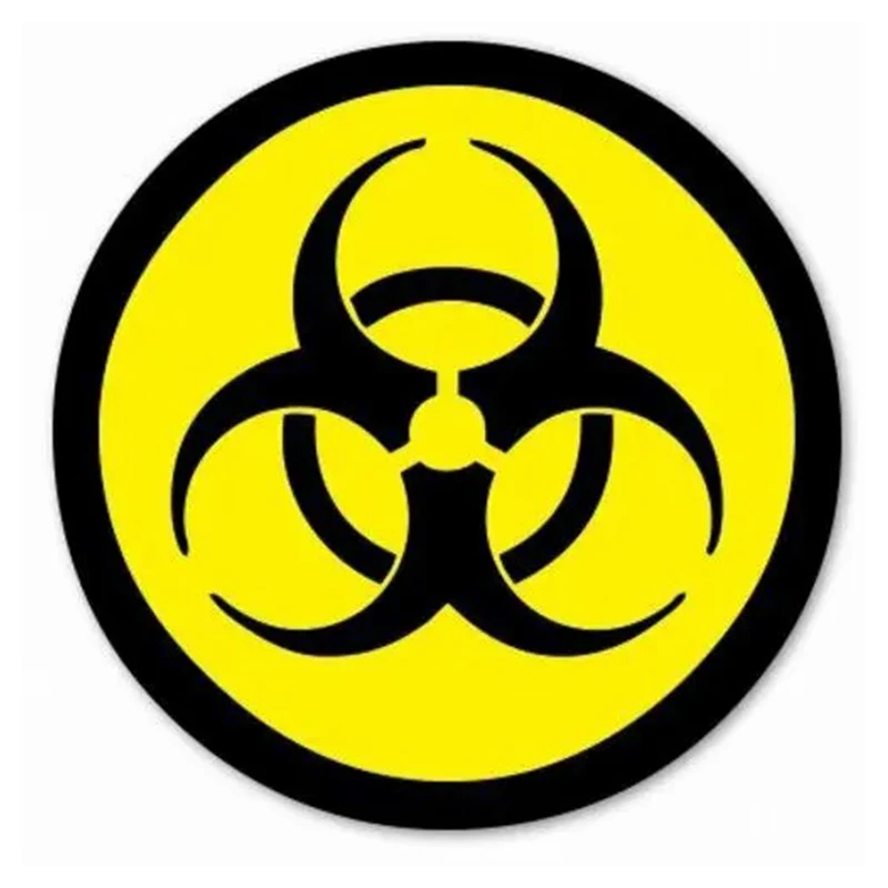 BIOHAZARD Sticker Radioactive Hazard Chemical Substance Vinyl Decal Car Window Safety Warning for Car Truck SUV Laptop