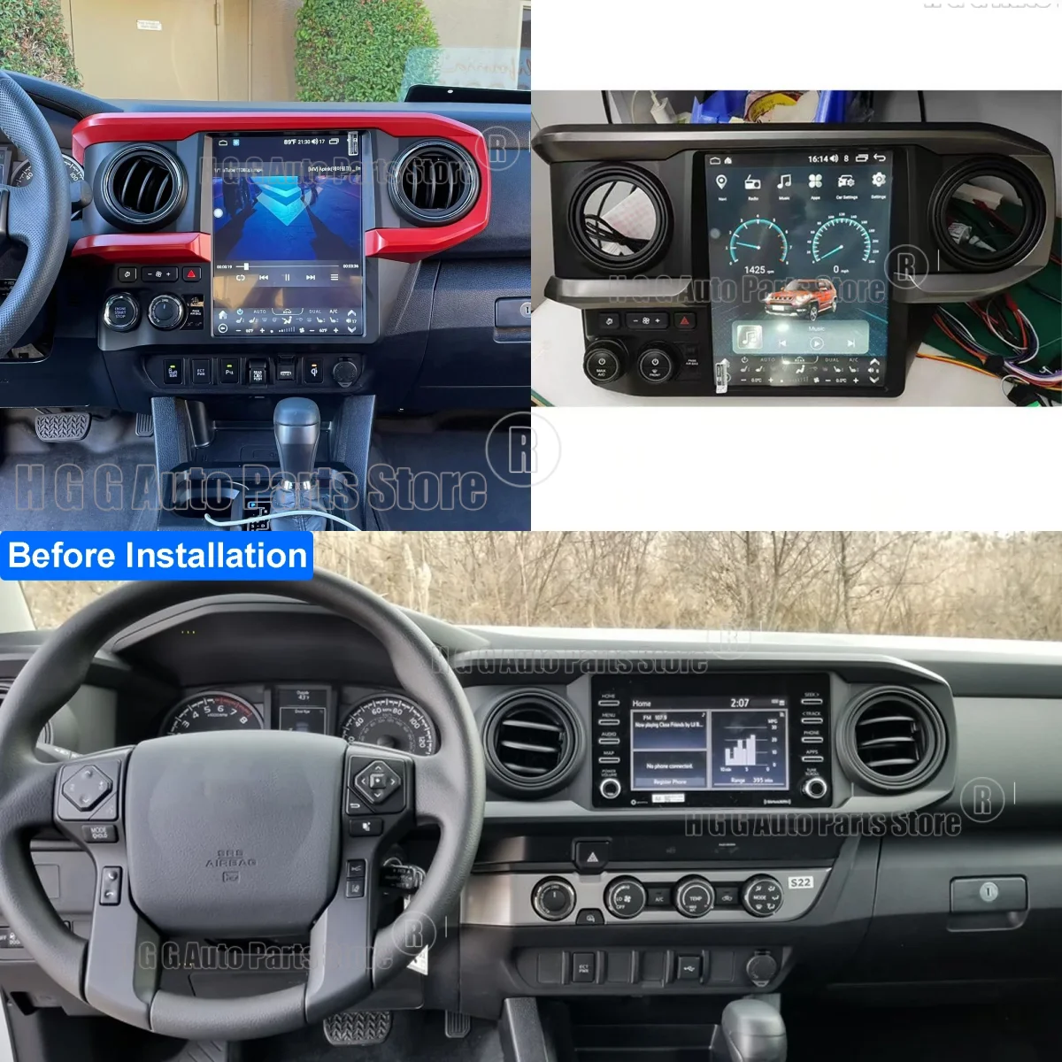 12.1 inch Android Carplay Car Radio For Toyota Tacoma 2016 - 2023 Multimedia Player DSP Navi GPS WIFI Stereo gadgets Head Unit