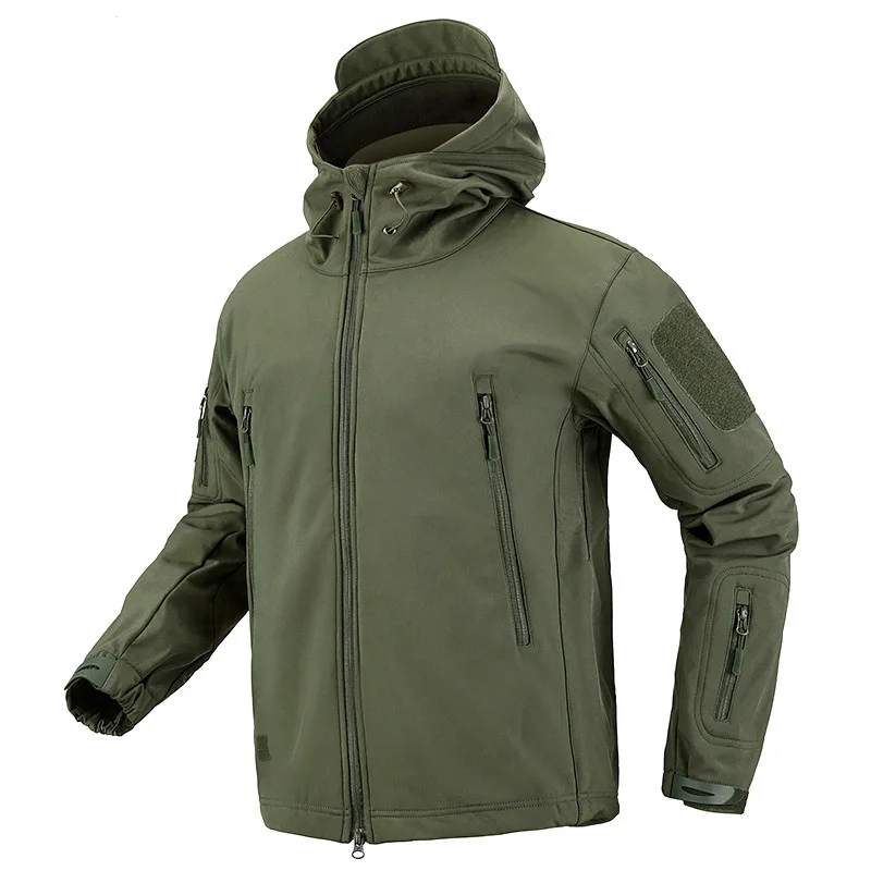 Imagem -04 - Revestimento de Caminhada Térmico Exterior Windproof Impermeável Camuflagem Roupa de Caça Pesca Trekking Softshell Inverno