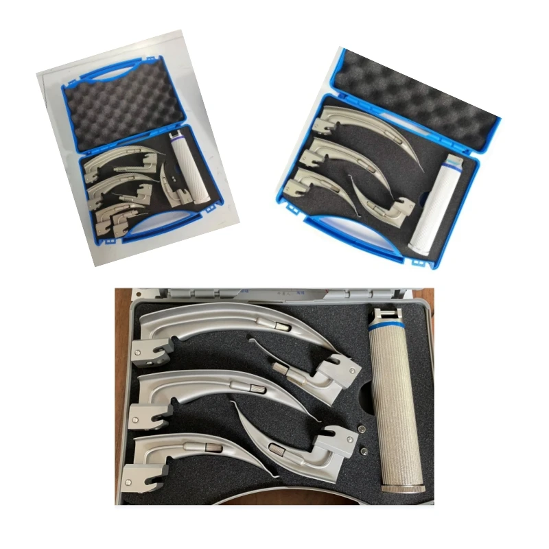 Complete Bulb laryngoscope set adult and pediatric/infant larngoscope kit Autoclavable/reusable laryngoscope