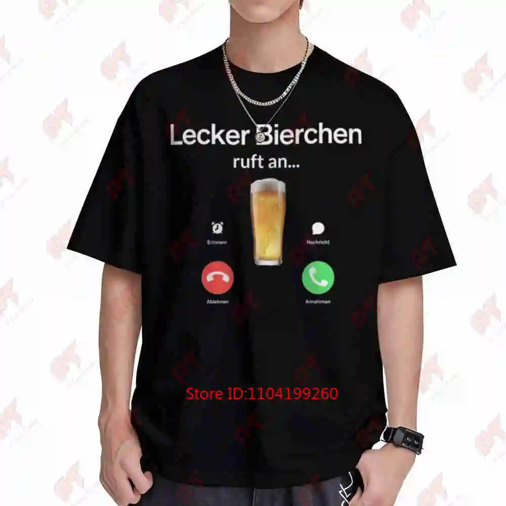 Lecker Bierchen Ruft An Short Sleeve Tee 100% Cotton T-Shirt