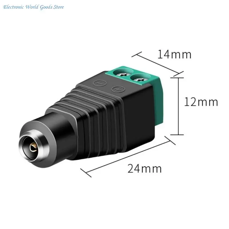A3PD 10PIECES DC12-24V 5.5X2.1MM موصل الطاقة المثالي لشرائط LED ومعدات AUDIOS DC5521