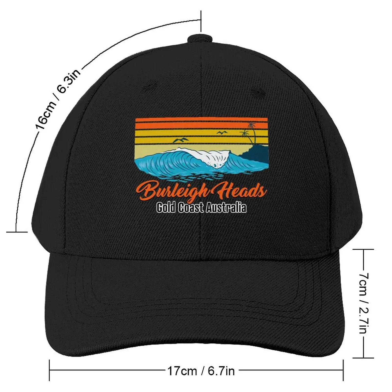 Burleigh Heads Gold Coast Australia Best Beaches on the Planet located in Queensland Baseball Cap Gentleman Hat For Man Women's