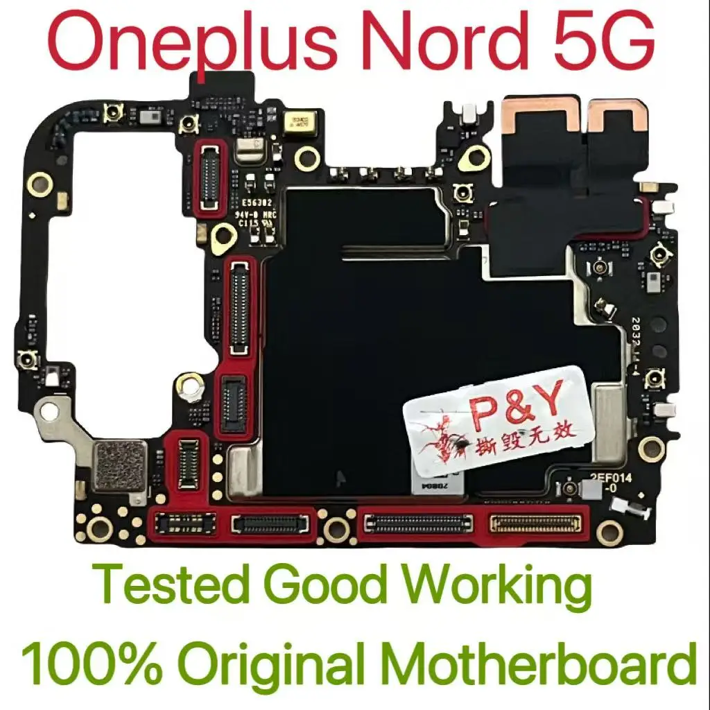 النسخة العالمية اللوحة الأم الأصلية غير مقفلة لـ Oneplus Nord 5G لوحة الدائرة المختبرة لوحة المنطق الرئيسية لـ Oneplus Nord 5G