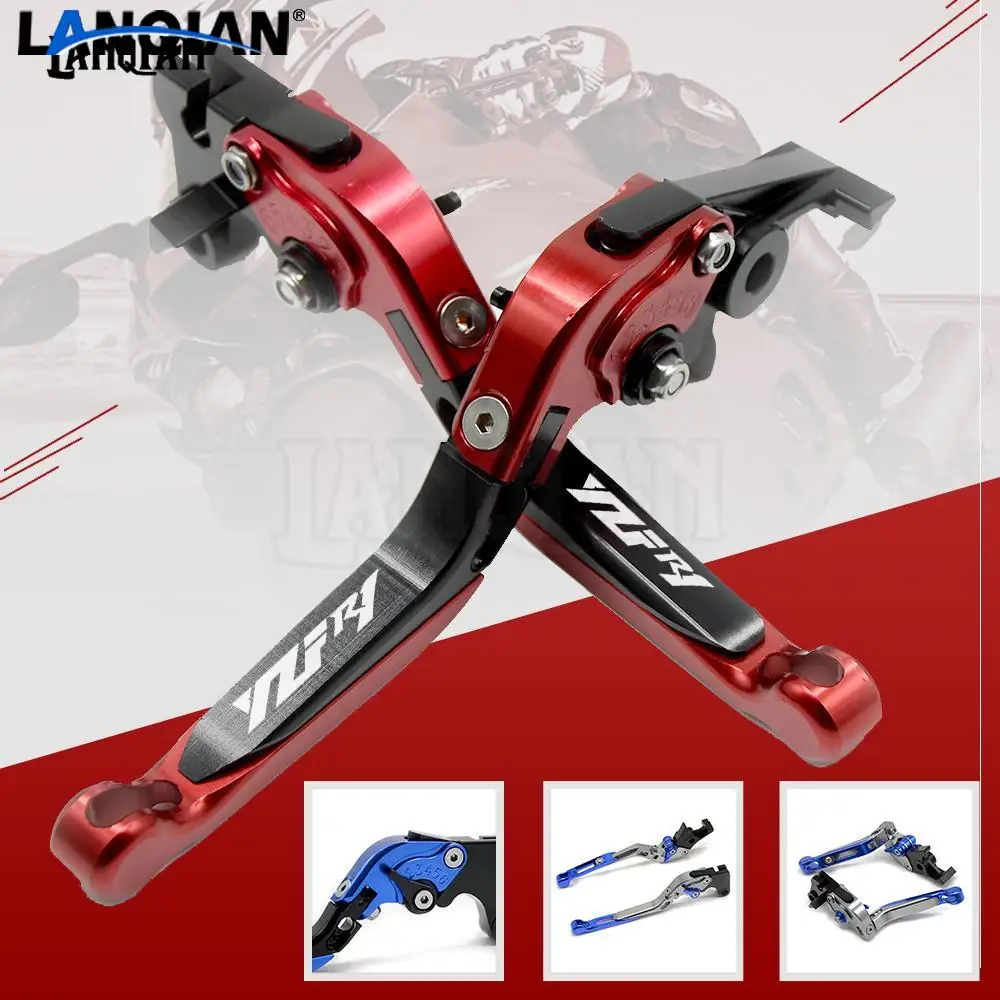 

High Quality CNC Motorcycle Accessories Adjustable Folding Brake Clutch Lever For YAMAHA YZF R1 YZFR1 2004-2014 2011 2012 2013