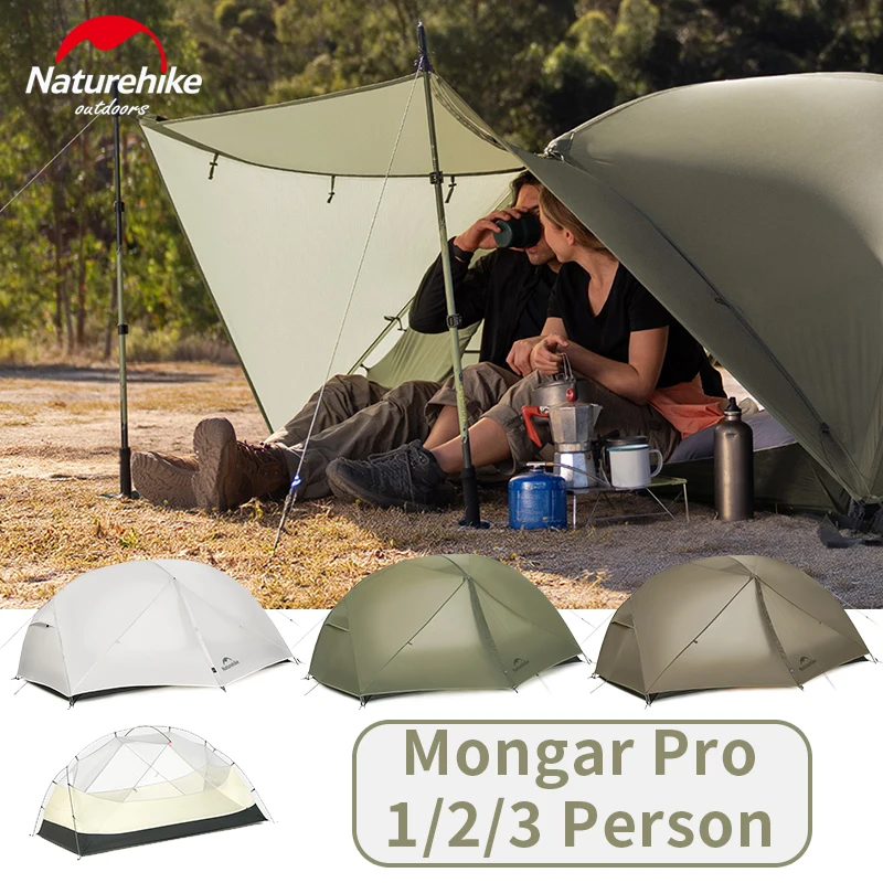 Naturehike Mongar PRO Camping Tent 1/2/3 People Outdoor Waterproof