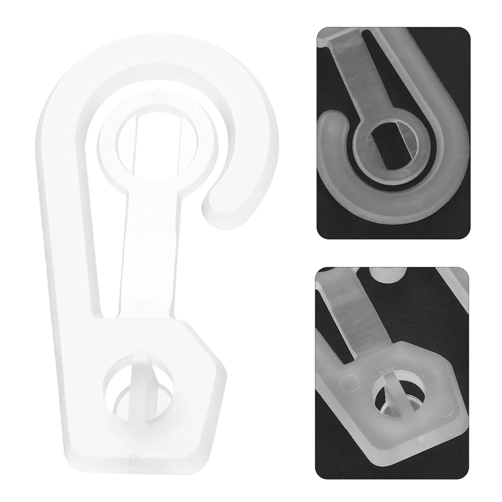 

100Pcs Transparent Plastic Display Hooks Clear Hanger Clips for Socks Underwear Fabric Glove J Holder J Hooks for Underwear