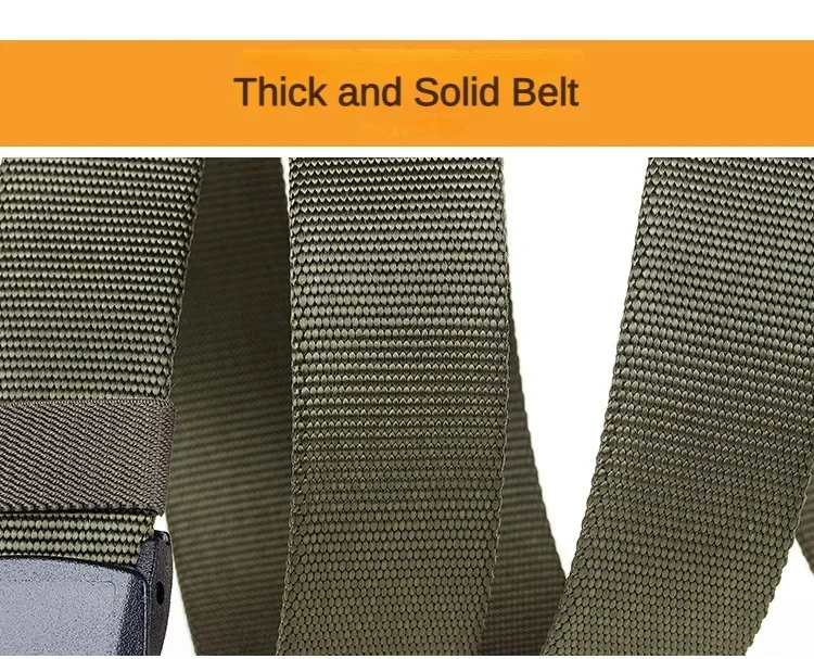 Ykk Kunststoffs chnalle Nylon gürtel für Frauen und Männer Metall freier Hüftgurt Sicherheits inspektion Student Militär Trainings gürtel für Männer – Detail 8
