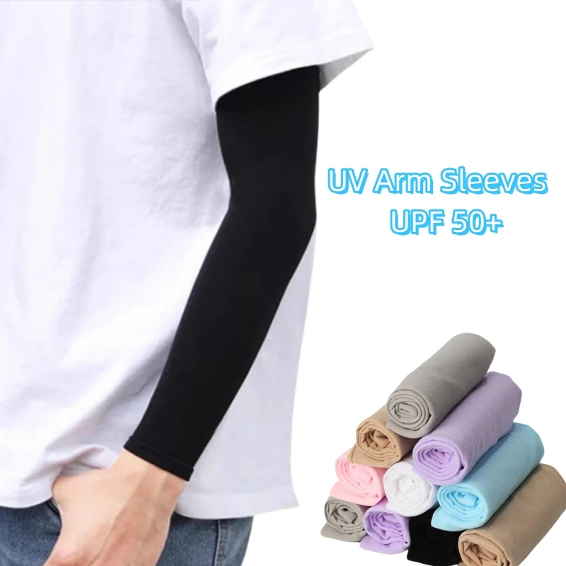 

1Pair UV Sun Protection Arm Sleeves For Men Women Youth Compression Cooling Sleeve Cover With Thumb Hole For Cycling Driving