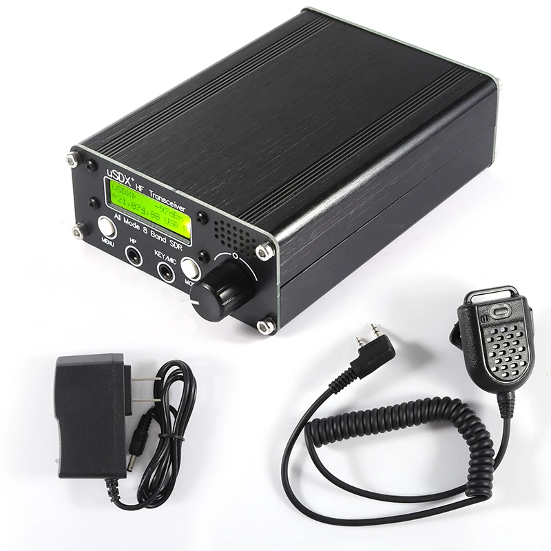 USDR uSDX 플러스 V2 10, 15, 17, 20, 30, 40, 60, 80m, 8 밴드 SDR 모든 모드 HF SSB QRP 트랜시버, 4000mAh 배터리