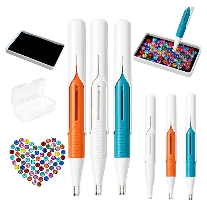 ABMH-Bead Dispenser Pen Automatic Diamond Painting Tool, No Wax Required, 2.8Mm Round Drill Included For DIY Crafts