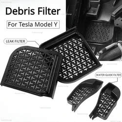 Debris Filter for Tesla Model Y Front Trunk Water Guide Channel Protective Net Cover Debris Leak Filter Groove Anti Clogging