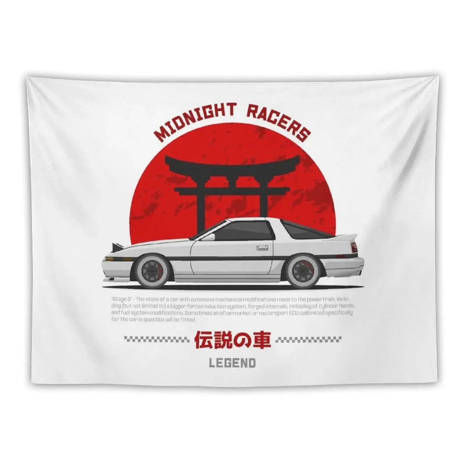 

Midnight Racer White MK3 A70 JDM Tapestry Aesthetics For Room Decor For Bedroom Bathroom Decor Tapestry