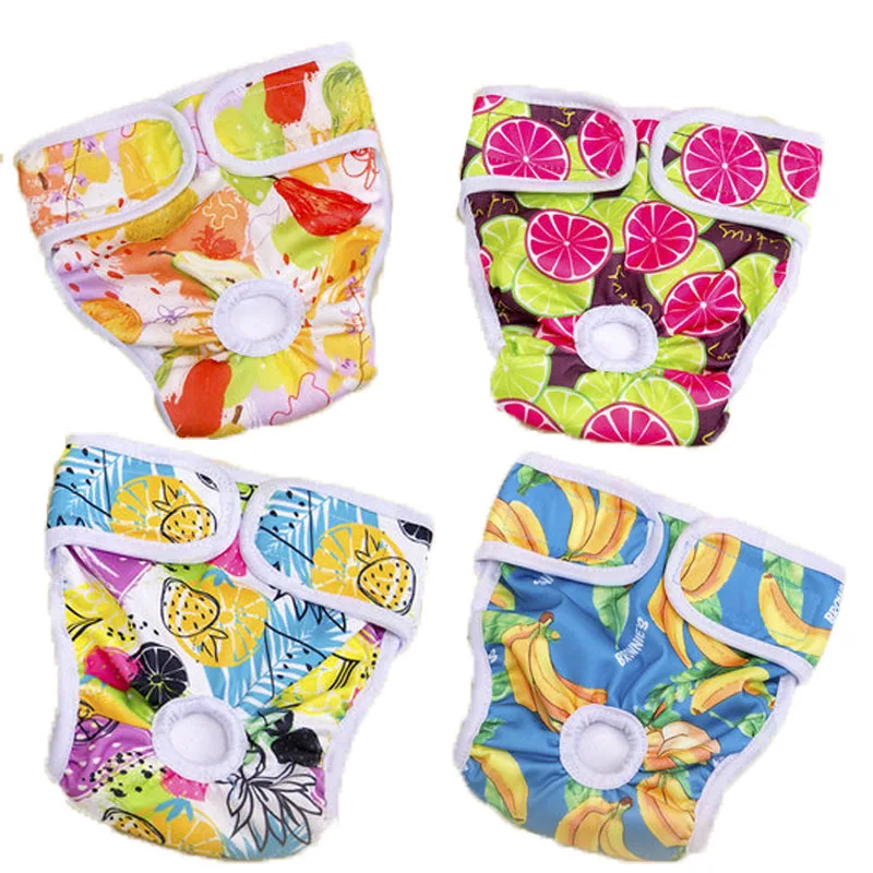 

Female Dog Physiological Diapers Reusable Pant Absorbent Pet Diaper Shorts Panties Puppy Underwear Menstruation Sanitary Briefs